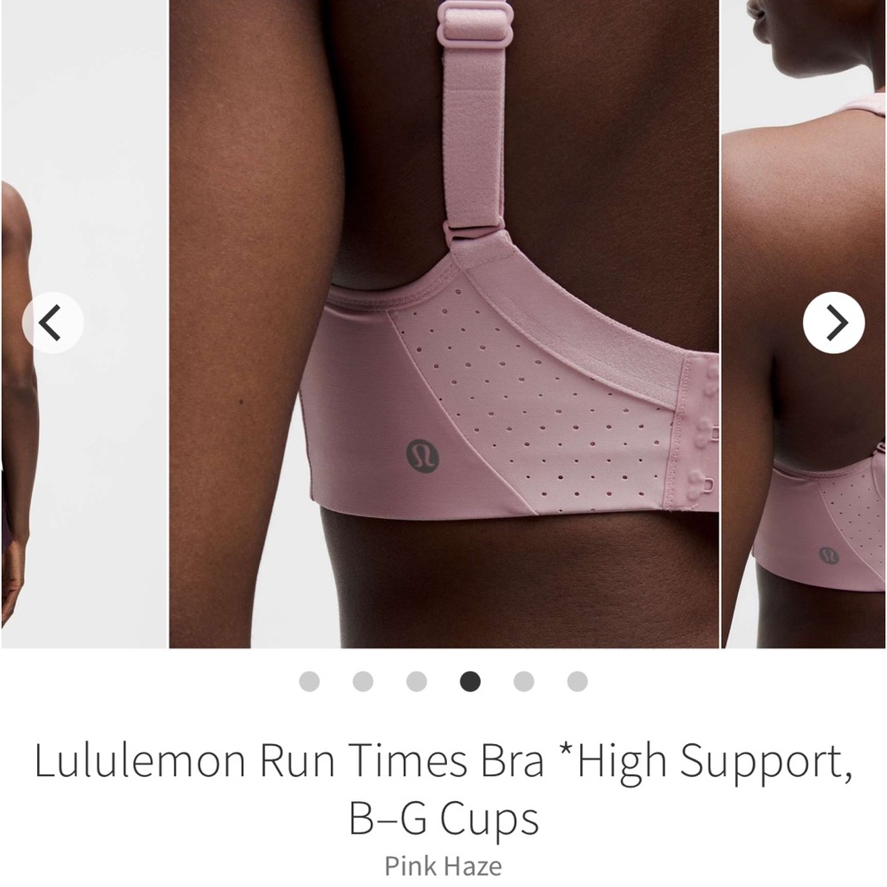 NEW! Lululemon Run Times Bra *High Support, B–G Cups
Pink Haze 40D - Picture 8 of 9